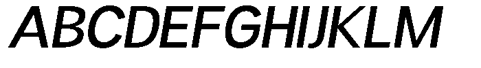 Readant Medium Semi Expanded Oblique Font UPPERCASE