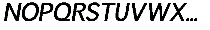 Readant Medium Semi Expanded Oblique Font UPPERCASE