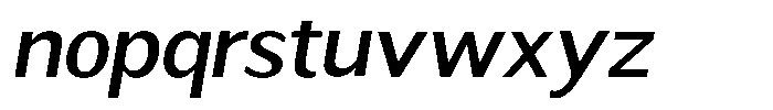Readant Medium Semi Expanded Oblique Font LOWERCASE