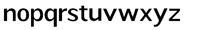 Readant Medium Semi Expanded Font LOWERCASE