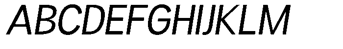 Readant Oblique Font UPPERCASE