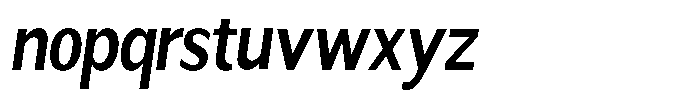 Readant Semi Bold Condensed Oblique Font LOWERCASE