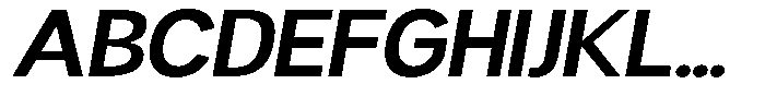 Readant Semi Bold Expanded Oblique Font UPPERCASE