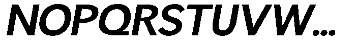Readant Semi Bold Expanded Oblique Font UPPERCASE