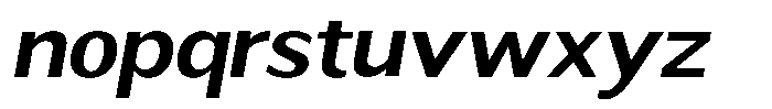 Readant Semi Bold Expanded Oblique Font LOWERCASE
