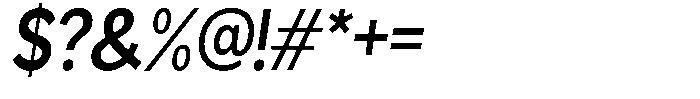 Readant Semi Bold Semi Condensed Oblique Font OTHER CHARS