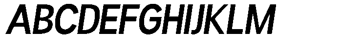 Readant Semi Bold Semi Condensed Oblique Font UPPERCASE