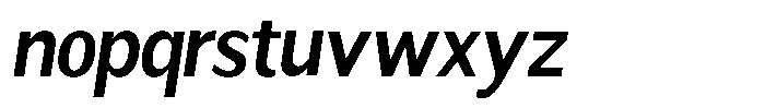 Readant Semi Bold Semi Condensed Oblique Font LOWERCASE