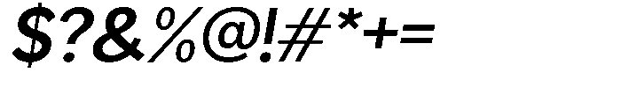 Readant Semi Bold Semi Expanded Oblique Font OTHER CHARS