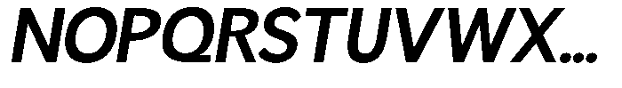 Readant Semi Bold Semi Expanded Oblique Font UPPERCASE