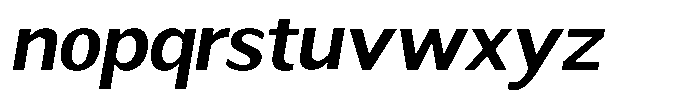 Readant Semi Bold Semi Expanded Oblique Font LOWERCASE