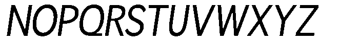 Readant Semi Condensed Oblique Font UPPERCASE
