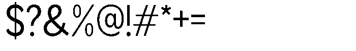 Readant Semi Condensed Font OTHER CHARS