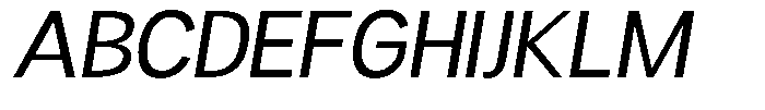 Readant Semi Expanded Oblique Font UPPERCASE