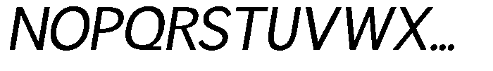 Readant Semi Expanded Oblique Font UPPERCASE