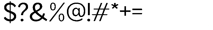 Readant Semi Expanded Font OTHER CHARS