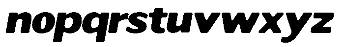 Readant Soft Black Expanded Italic Font LOWERCASE