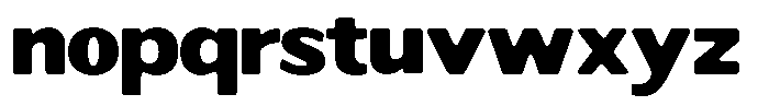 Readant Soft Black Expanded Font LOWERCASE