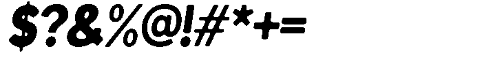 Readant Soft Black Semi Condensed Italic Font OTHER CHARS