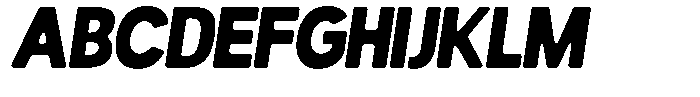 Readant Soft Black Semi Condensed Italic Font UPPERCASE