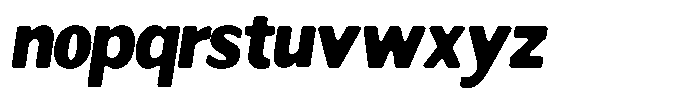 Readant Soft Black Semi Condensed Italic Font LOWERCASE