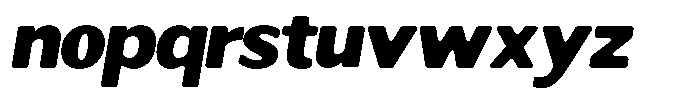 Readant Soft Black Semi Expanded Italic Font LOWERCASE