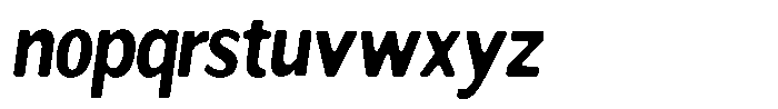 Readant Soft Bold Condensed Italic Font LOWERCASE