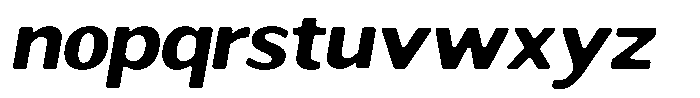 Readant Soft Bold Expanded Italic Font LOWERCASE
