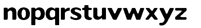Readant Soft Bold Expanded Font LOWERCASE