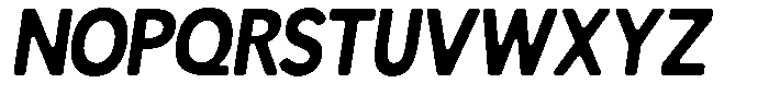 Readant Soft Bold Semi Condensed Italic Font UPPERCASE
