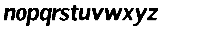 Readant Soft Bold Semi Condensed Italic Font LOWERCASE