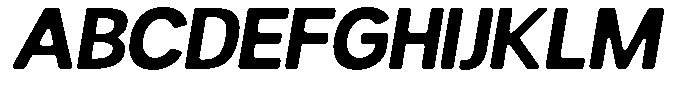 Readant Soft Bold Semi Expanded Italic Font UPPERCASE