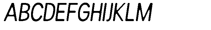 Readant Soft Condensed Italic Font UPPERCASE