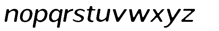 Readant Soft Expanded Italic Font LOWERCASE