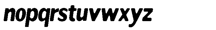 Readant Soft Extra Bold Condensed Italic Font LOWERCASE