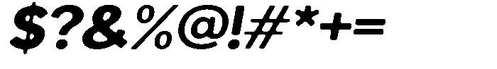 Readant Soft Extra Bold Expanded Italic Font OTHER CHARS
