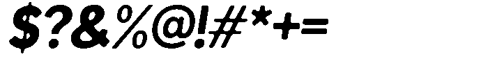 Readant Soft Extra Bold Italic Font OTHER CHARS