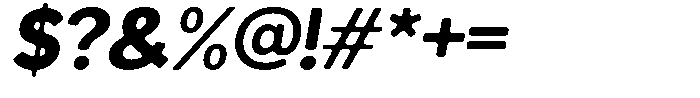Readant Soft Extra Bold Semi Expanded Italic Font OTHER CHARS