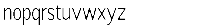 Readant Soft Extra Light Condensed Font LOWERCASE