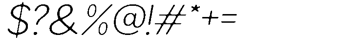 Readant Soft Extra Light Expanded Italic Font OTHER CHARS