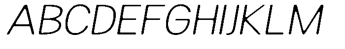 Readant Soft Extra Light Expanded Italic Font UPPERCASE