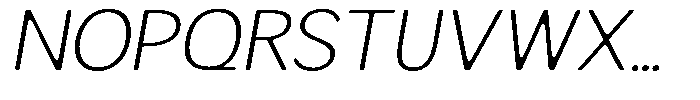 Readant Soft Extra Light Expanded Italic Font UPPERCASE