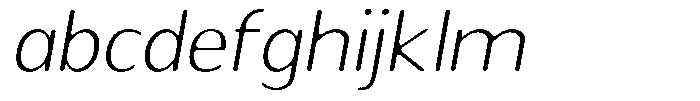 Readant Soft Extra Light Expanded Italic FONT