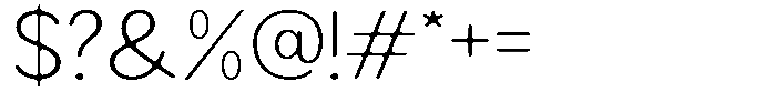 Readant Soft Extra Light Expanded Font OTHER CHARS