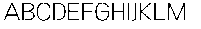Readant Soft Extra Light Expanded Font UPPERCASE