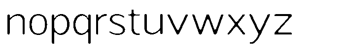 Readant Soft Extra Light Expanded Font LOWERCASE