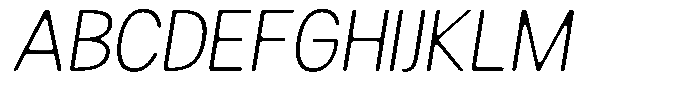 Readant Soft Extra Light Italic Font UPPERCASE