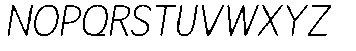 Readant Soft Extra Light Italic Font UPPERCASE