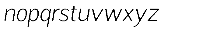 Readant Soft Extra Light Italic Font LOWERCASE