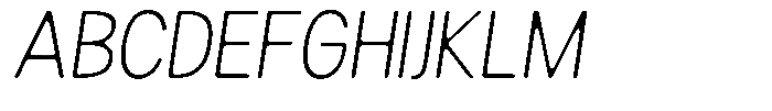 Readant Soft Extra Light Semi Condensed Italic Font UPPERCASE